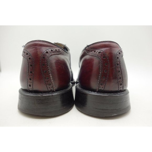 Foot Joy FJ Burgundy Leather Lace Up Saddle Oxfords Shoes Men\'s 10.5 A main image 10